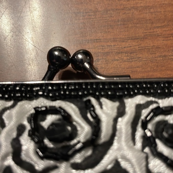Lacome Evening Bag
Clutch White & Black Satin
Beaded Roses NWOT - Picture 8 of 12